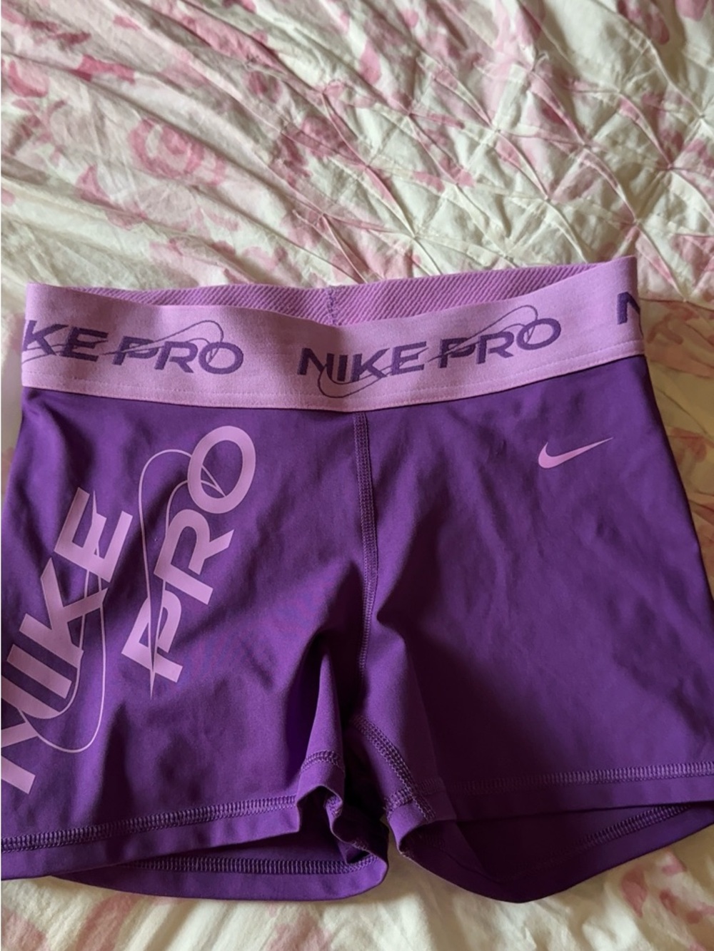 Nike Pro Purple and Lilac Training Compression Shorts